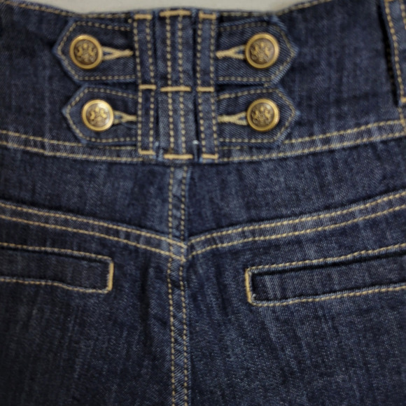 Mindcode Shorts Womens Medium Blue Denim High Rise Skinny Button Front Pocket - Picture 7 of 13